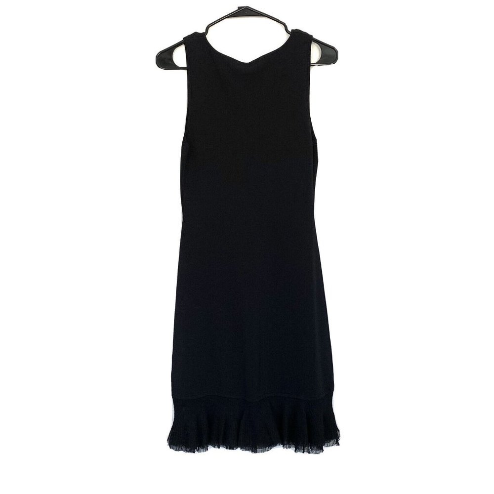 Theory Dress Torylevina Black Sleeveless Ruffle Hem Knit - Picture 10 of 13